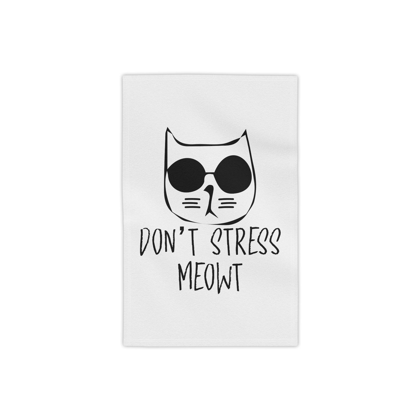 Don't Stress Meowt Cat Beach Towel — Funny Sunglasses Kitty Summer Towel