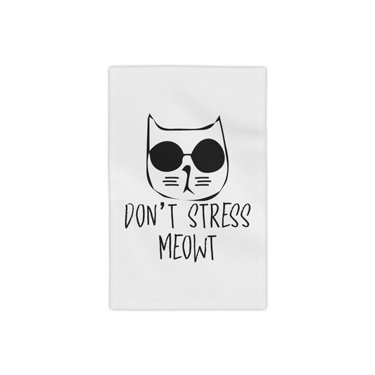 Don't Stress Meowt Cat Beach Towel — Funny Sunglasses Kitty Summer Towel