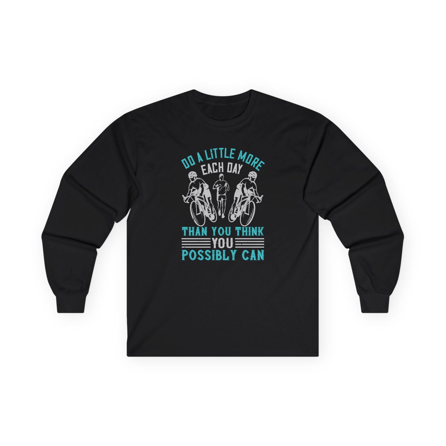 Motivational Long Sleeve Tee for Fitness Enthusiasts, Activewear for Men and Women