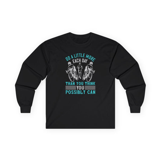 Motivational Long Sleeve Tee for Fitness Enthusiasts, Activewear for Men and Women