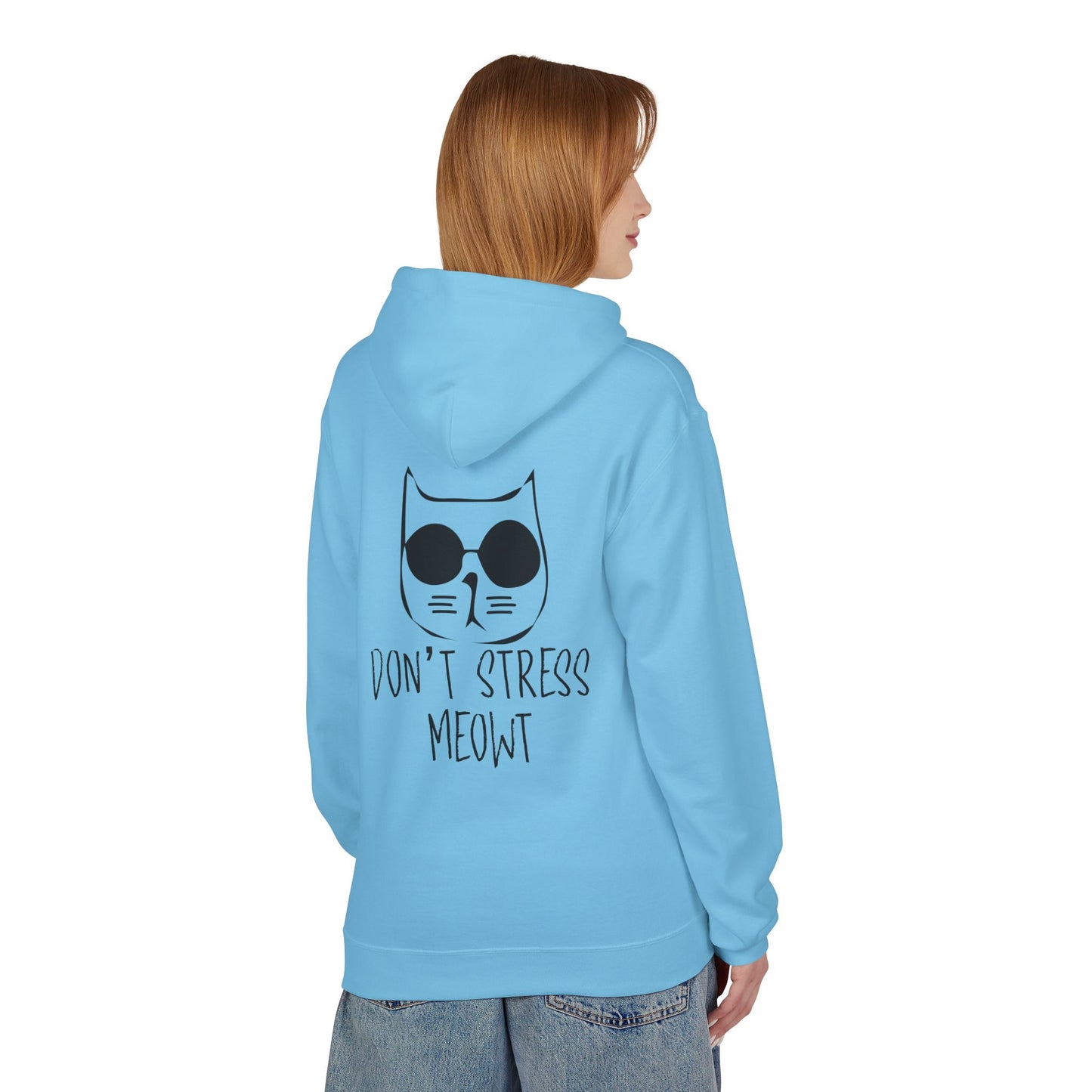 Cool Cat Vibes Hoodie - Cozy Fleece Pullover
