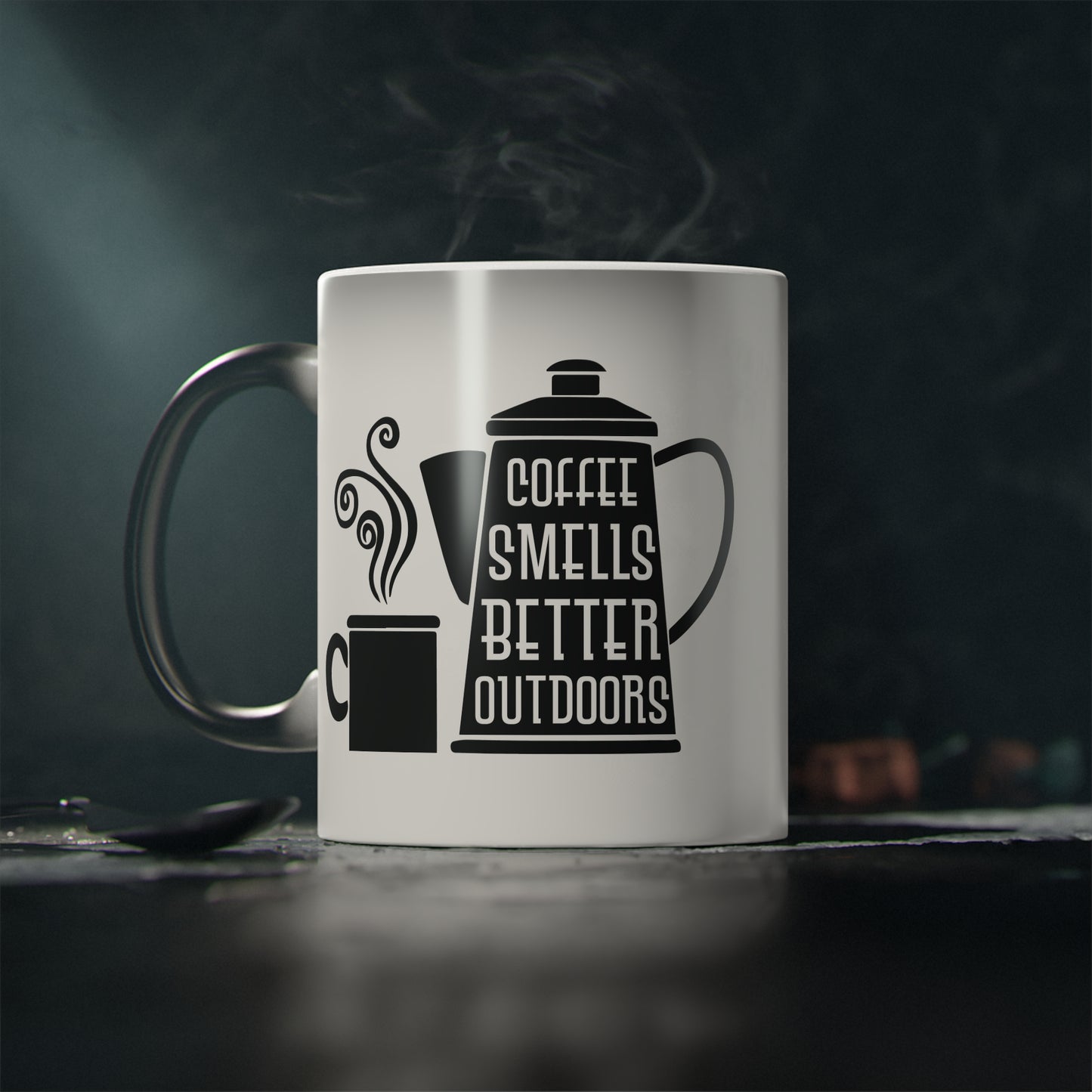 Magic Mug — Color-Changing Coffee Cup with Whimsical Steam Design