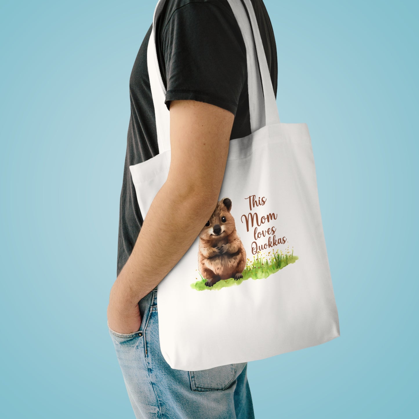 Tote Bag — "This Mom Loves Quokkas" Cute Quokka Mom Tote, Animal Lover Gift