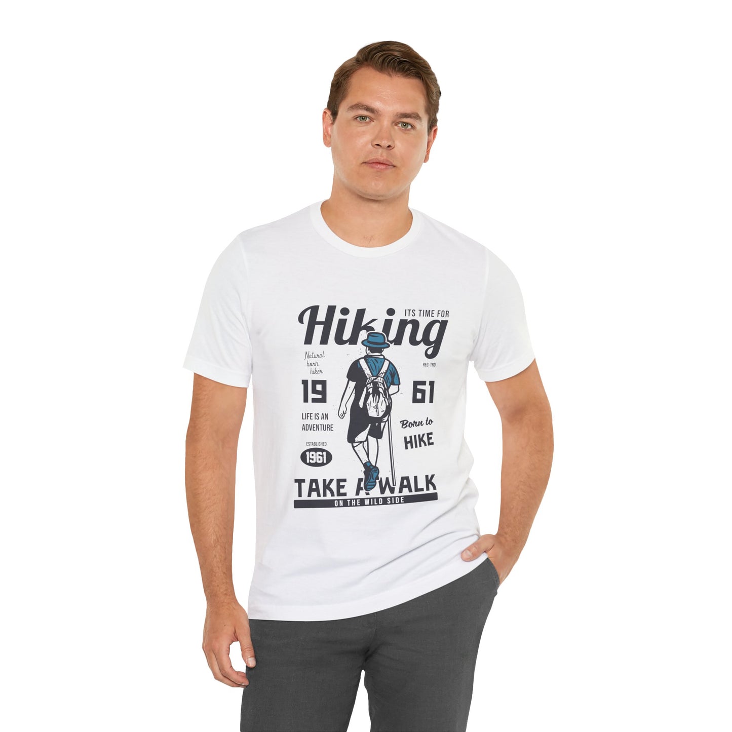 Hiking Tee — 'Take a Walk' Vintage Hiker Graphic T-Shirt