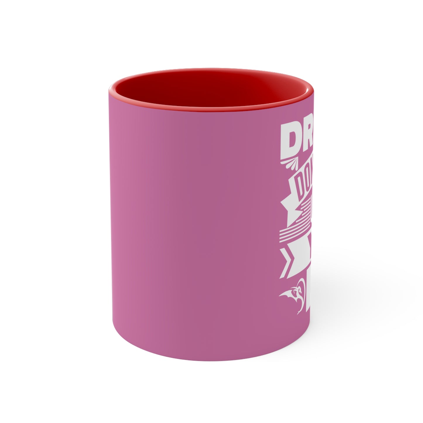 Dream Big Pink Accent Mug — Inspirational 11oz Coffee Cup