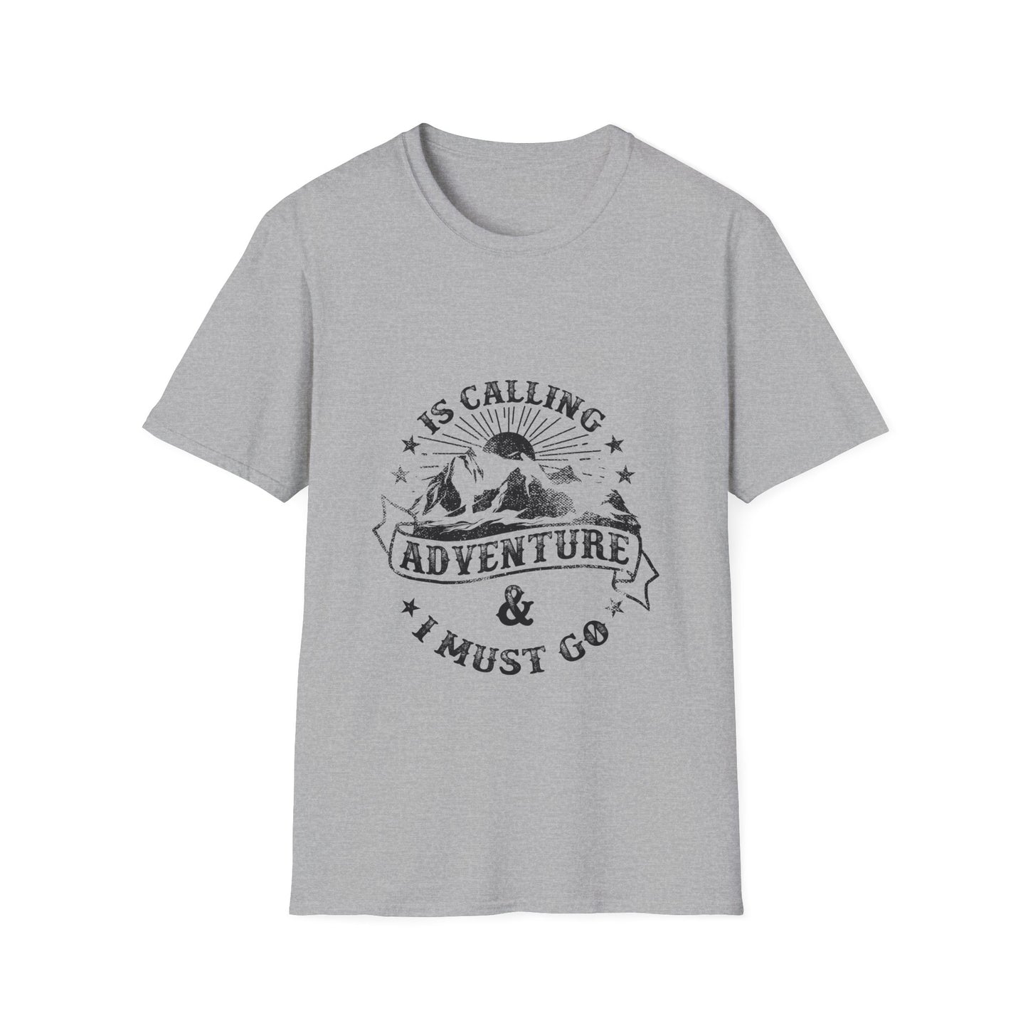 Adventure Is Calling Unisex Softstyle T-Shirt - Outdoor Enthusiast Tee