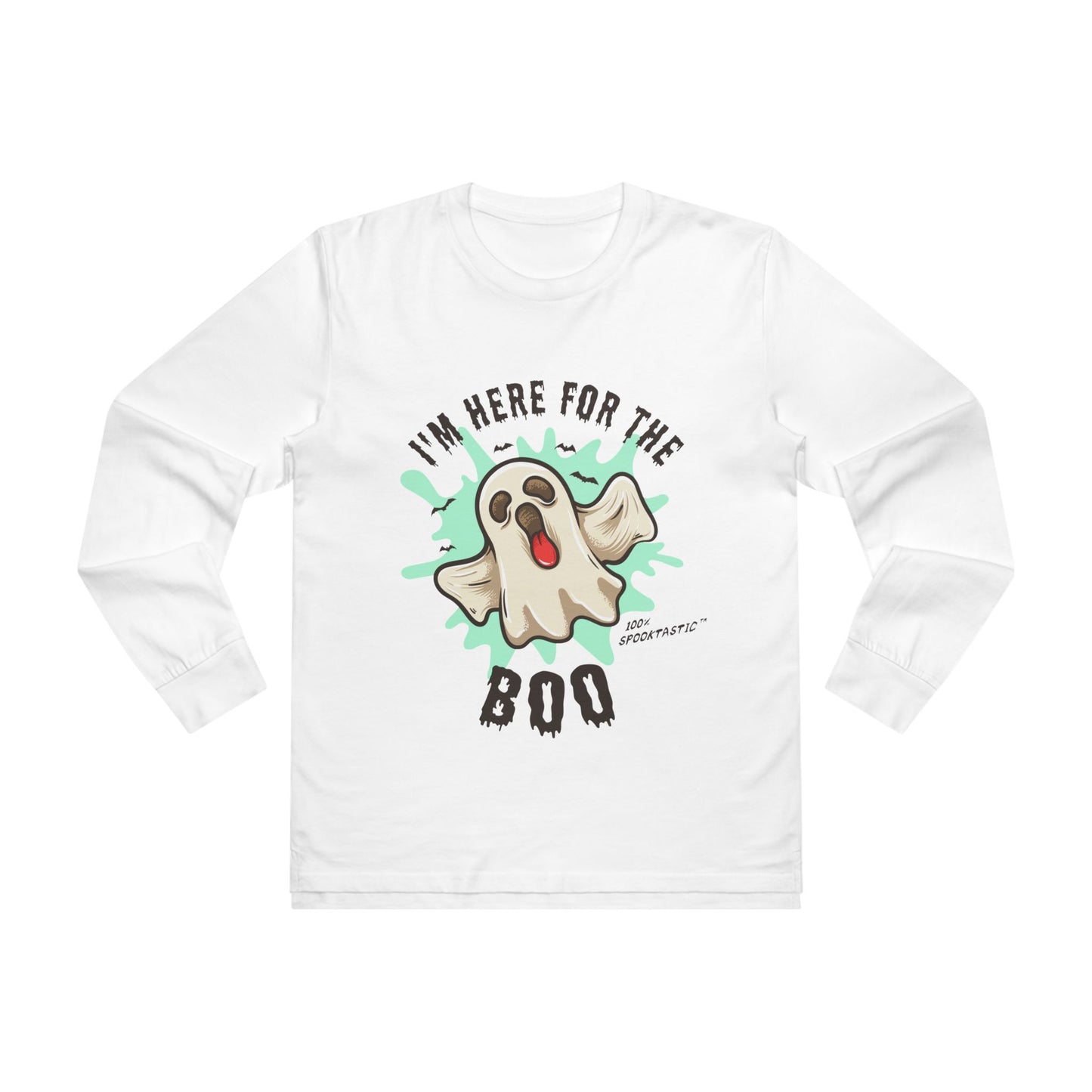 I’m Here for the Boo Longsleeve Tee — Cute Halloween Ghost Shirt