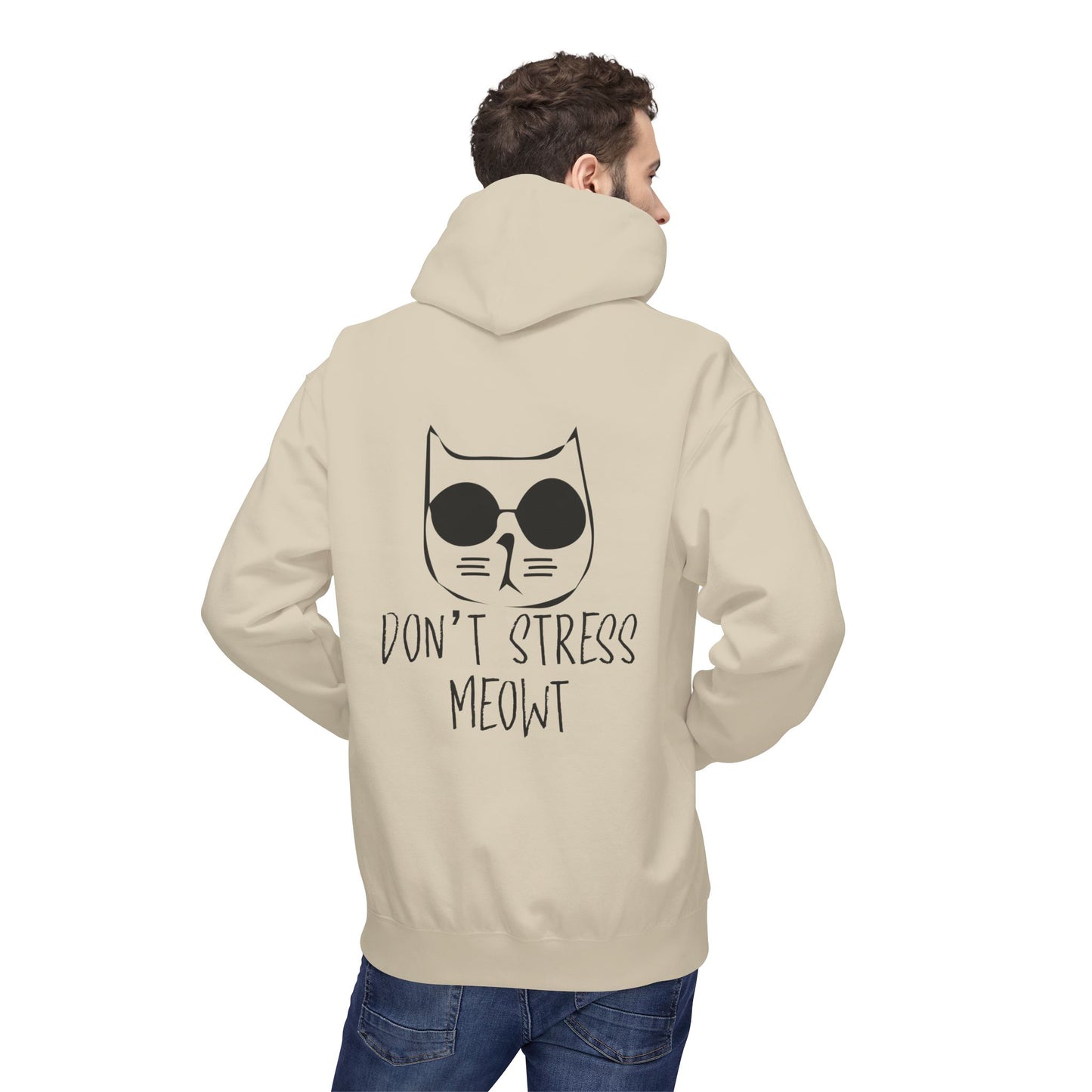 Cool Cat Vibes Hoodie - Cozy Fleece Pullover