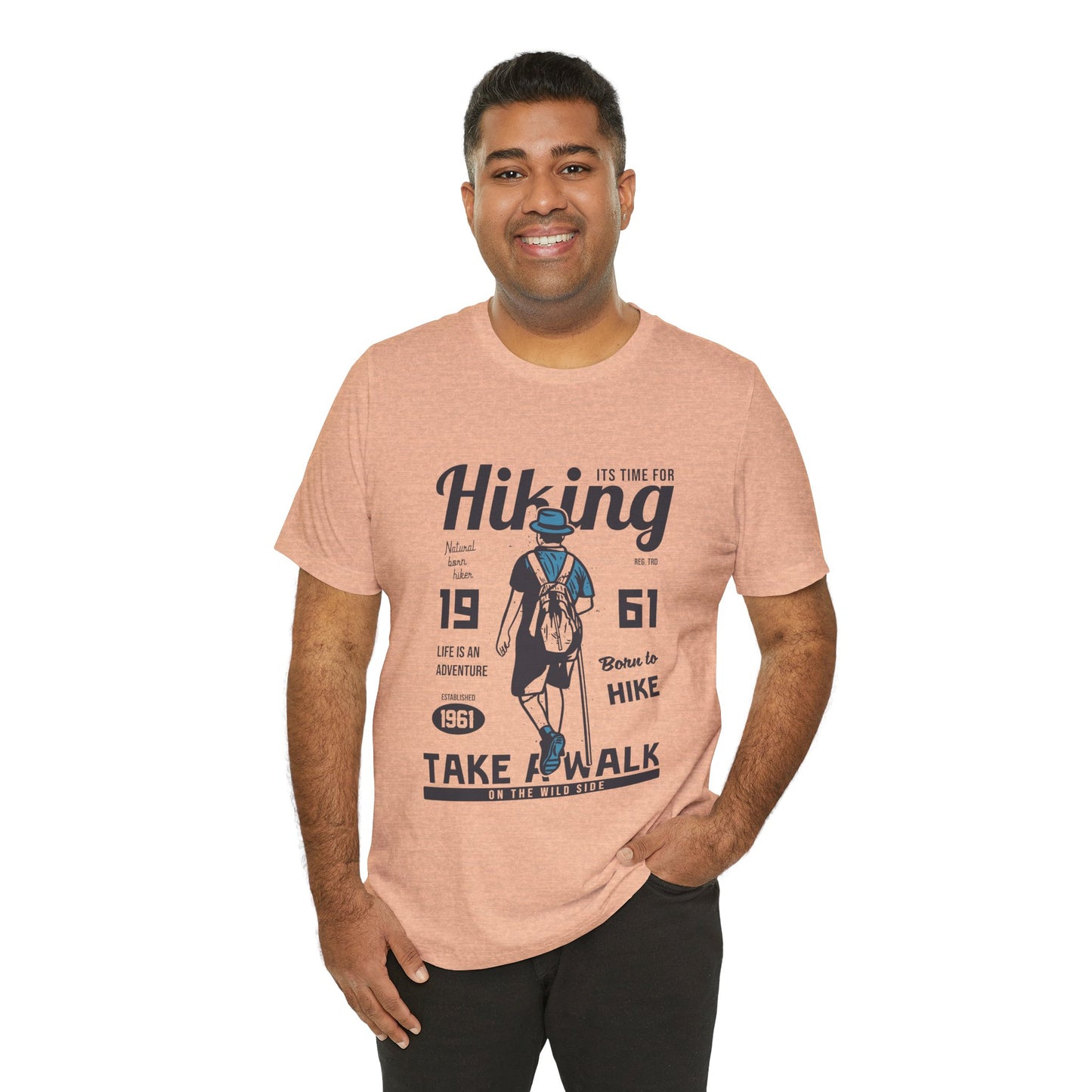 Hiking Tee — 'Take a Walk' Vintage Hiker Graphic T-Shirt