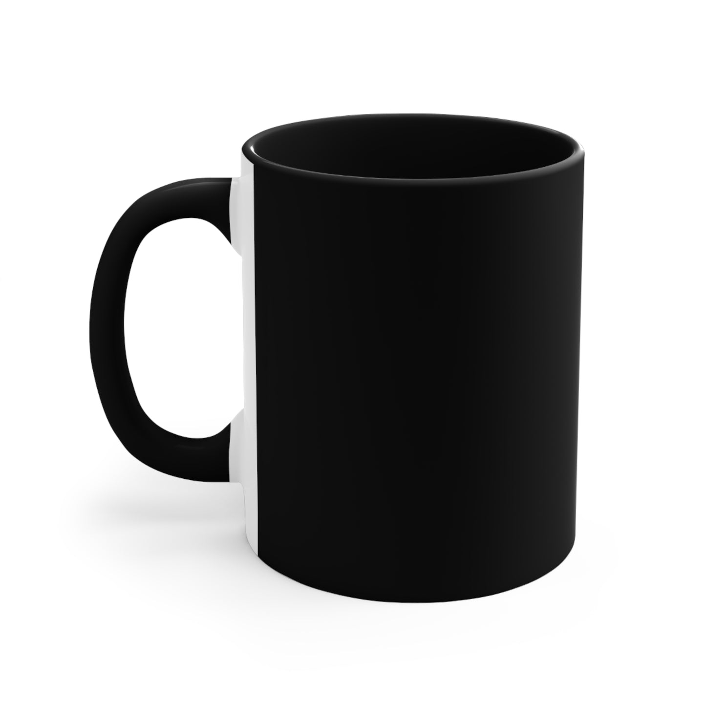 Black & Red Accent Mug — Bold Color Accent 11oz Coffee Cup