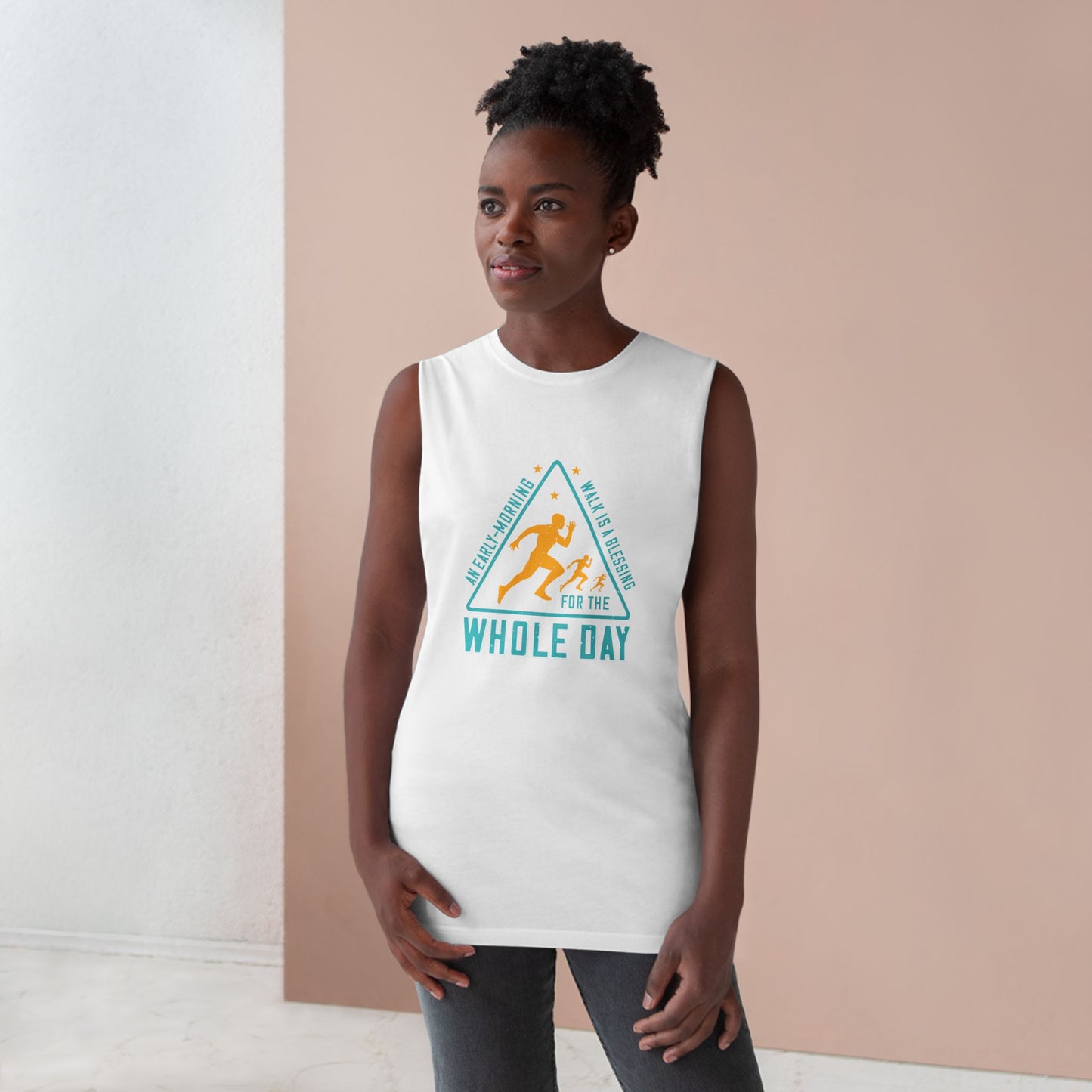 Running For The Whole Day Tank Top — Fitness Graphic Tank