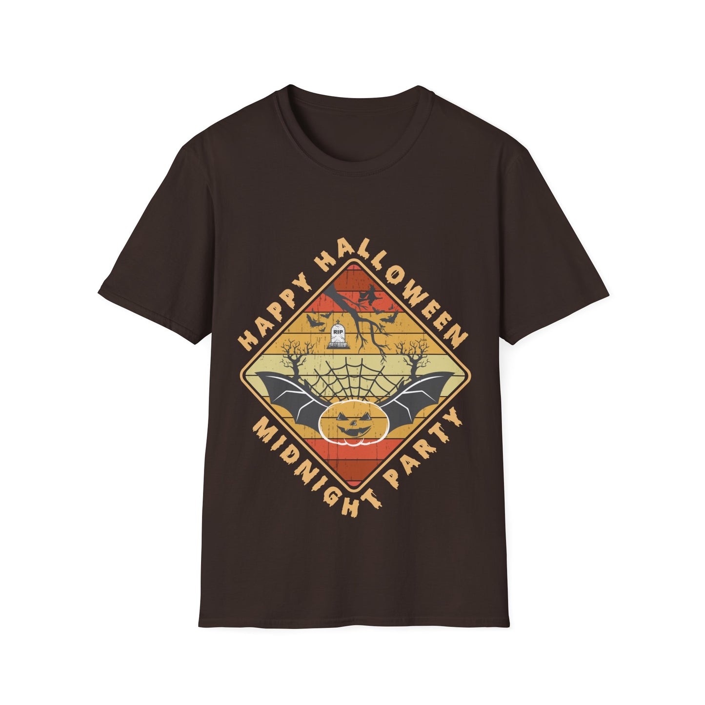 Unisex Halloween Tee - Happy Halloween Midnight Party T-Shirt