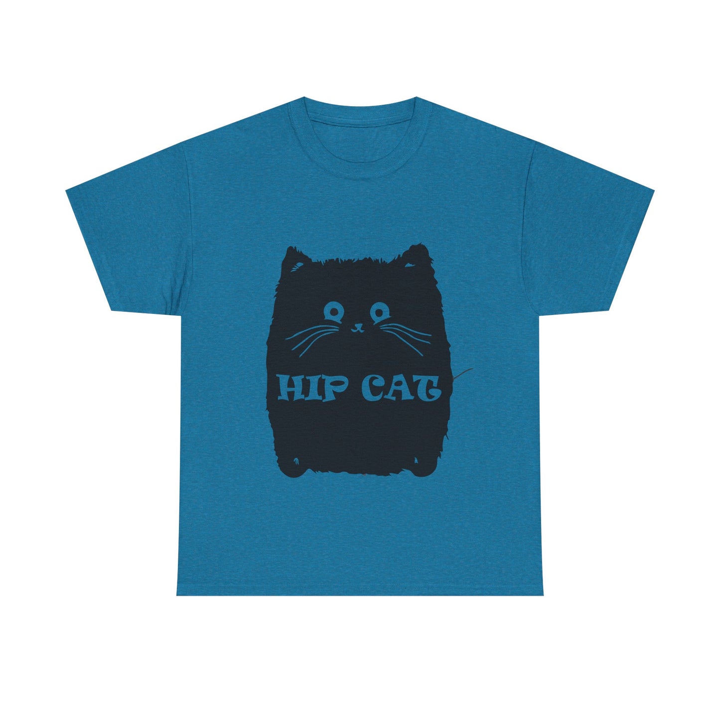 Funny Hip Cat Unisex Heavy Cotton Tee