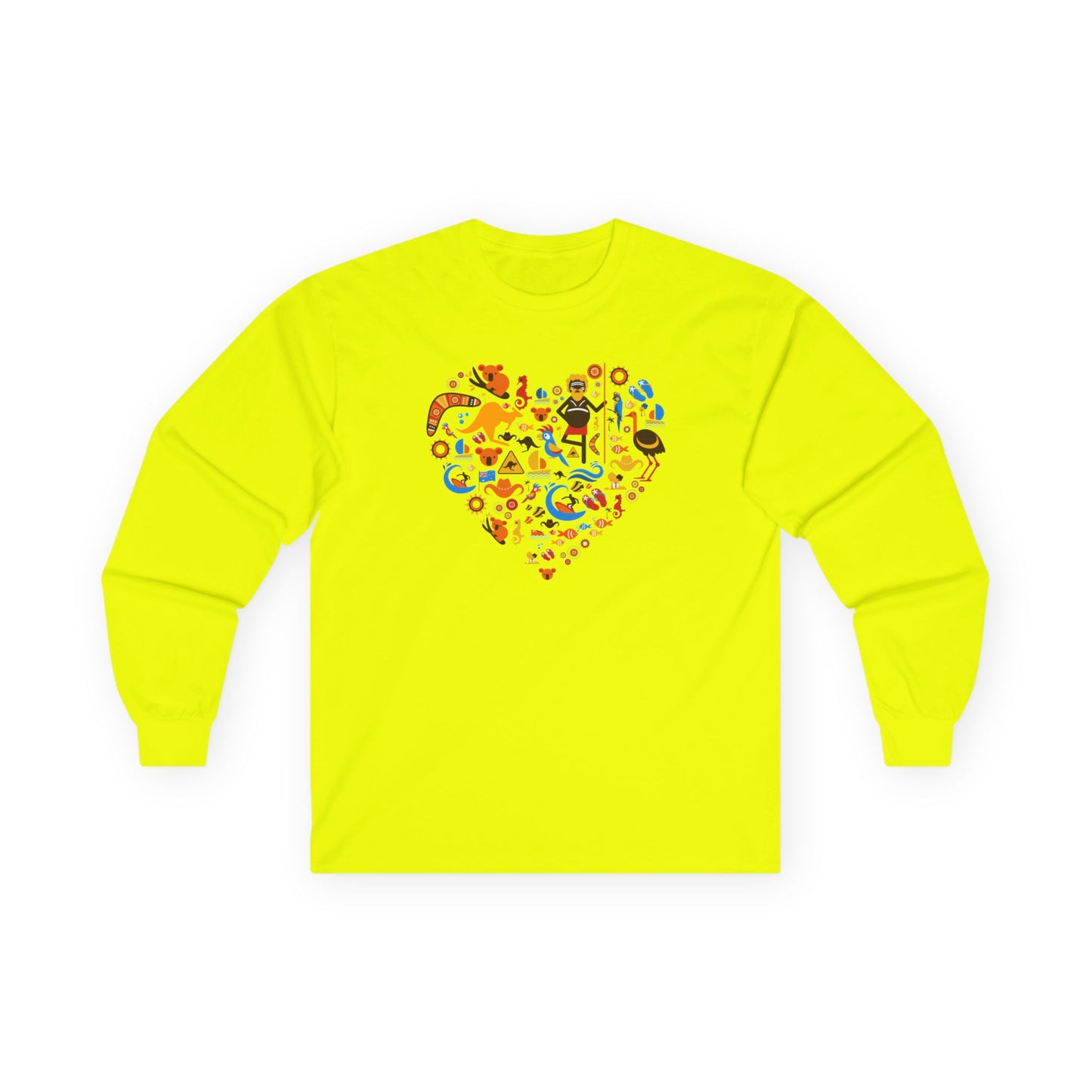 Summer Surf Heart Long Sleeve Tee — "Enjoy the Summer" Surf Graphic