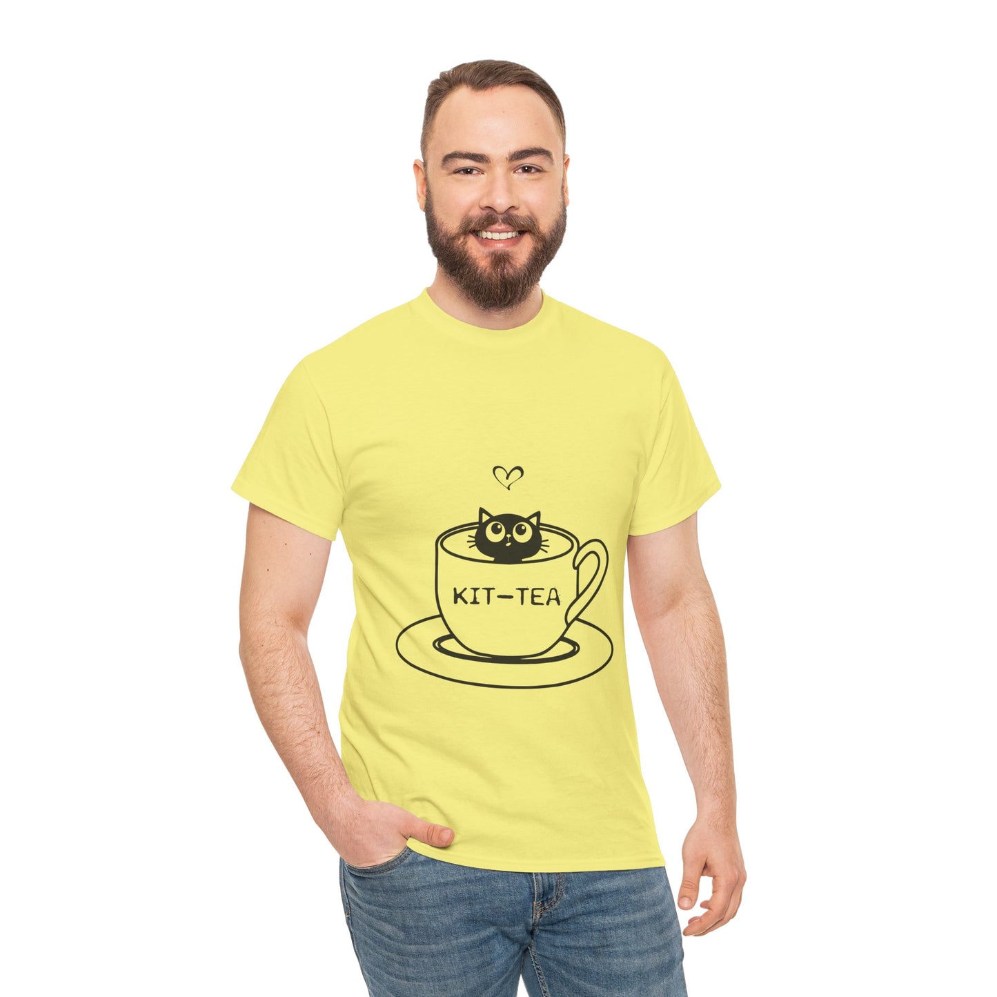Kit-Tea Cat Tee — Cute Cat in a Teacup Graphic T-Shirt