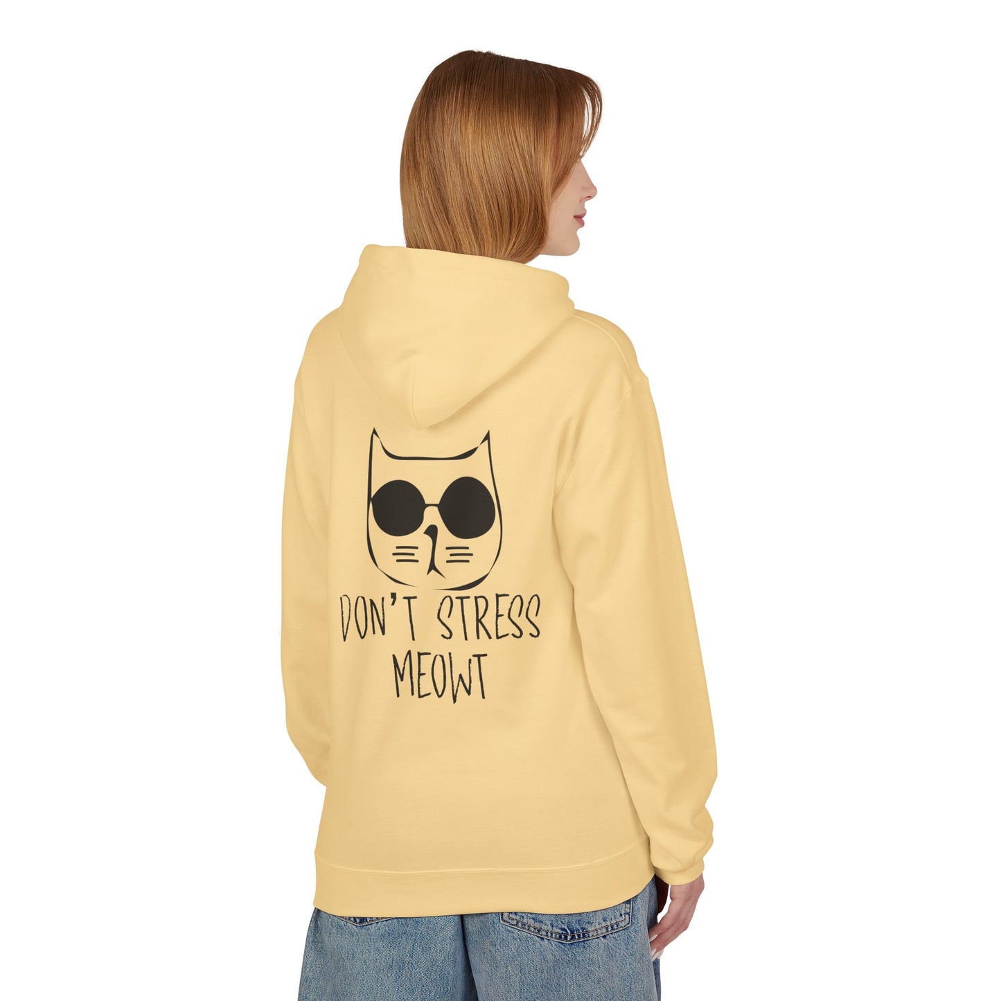 Cool Cat Vibes Hoodie - Cozy Fleece Pullover