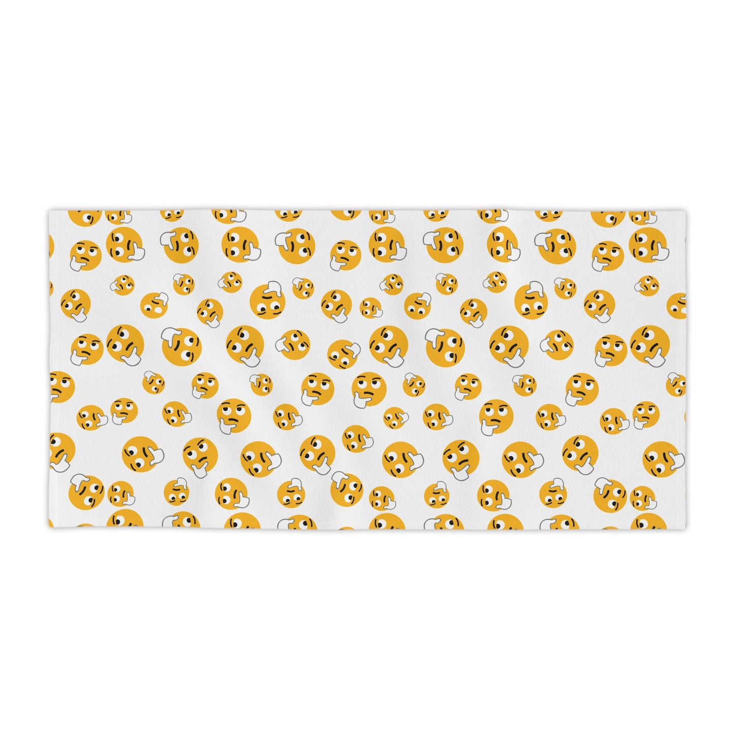 Emoji Face Beach Towel — Fun Smiley Pattern Summer Towel