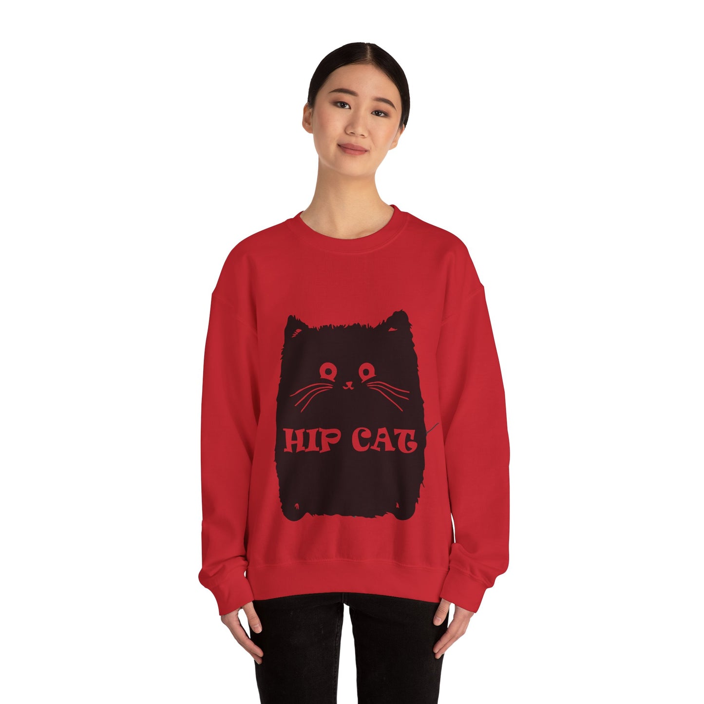 Hip Cat Unisex Sweatshirt - Cute Cat Lover Gift