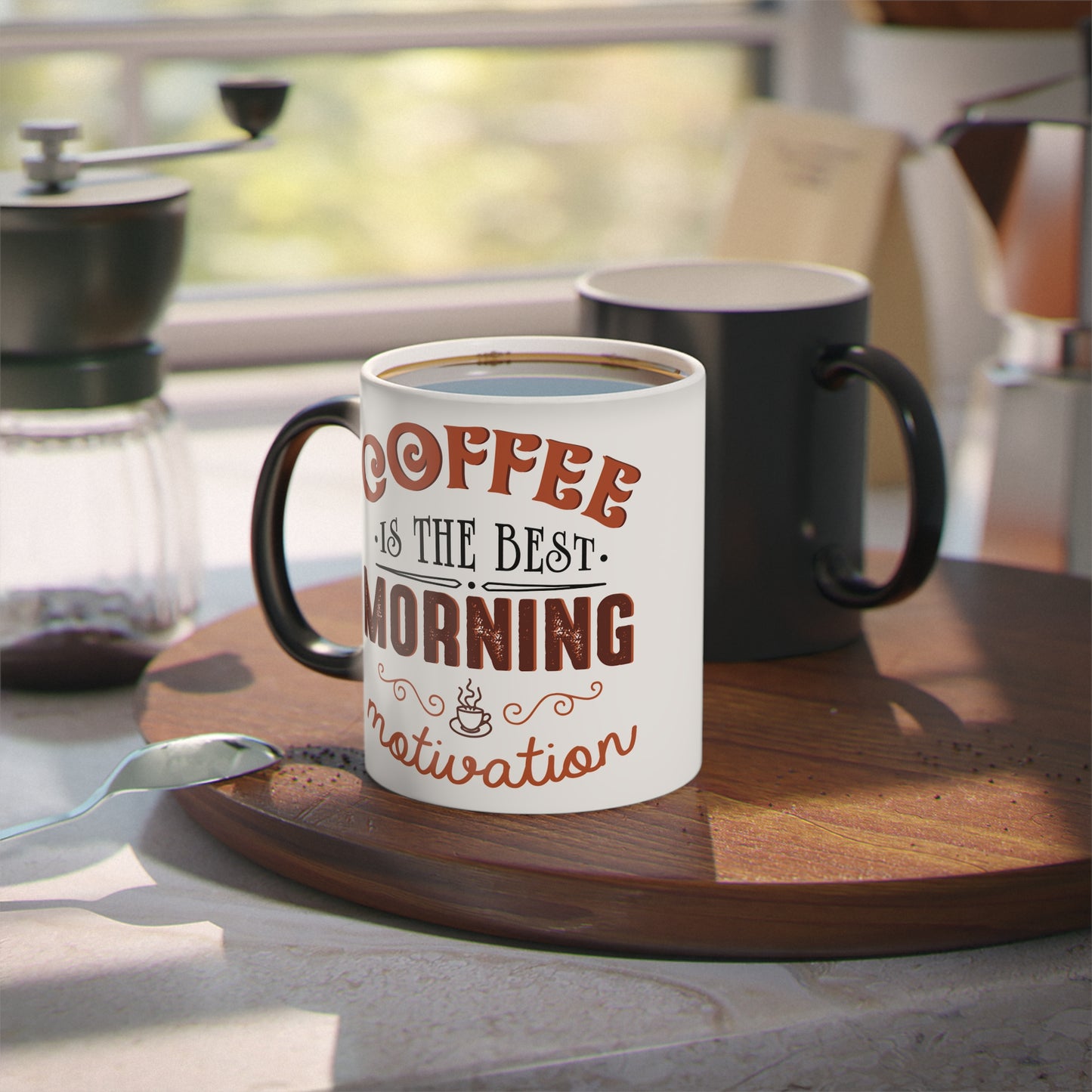 Magic Mug — Funny Coffee Quote Color-Changing Mug for Coffee Lovers