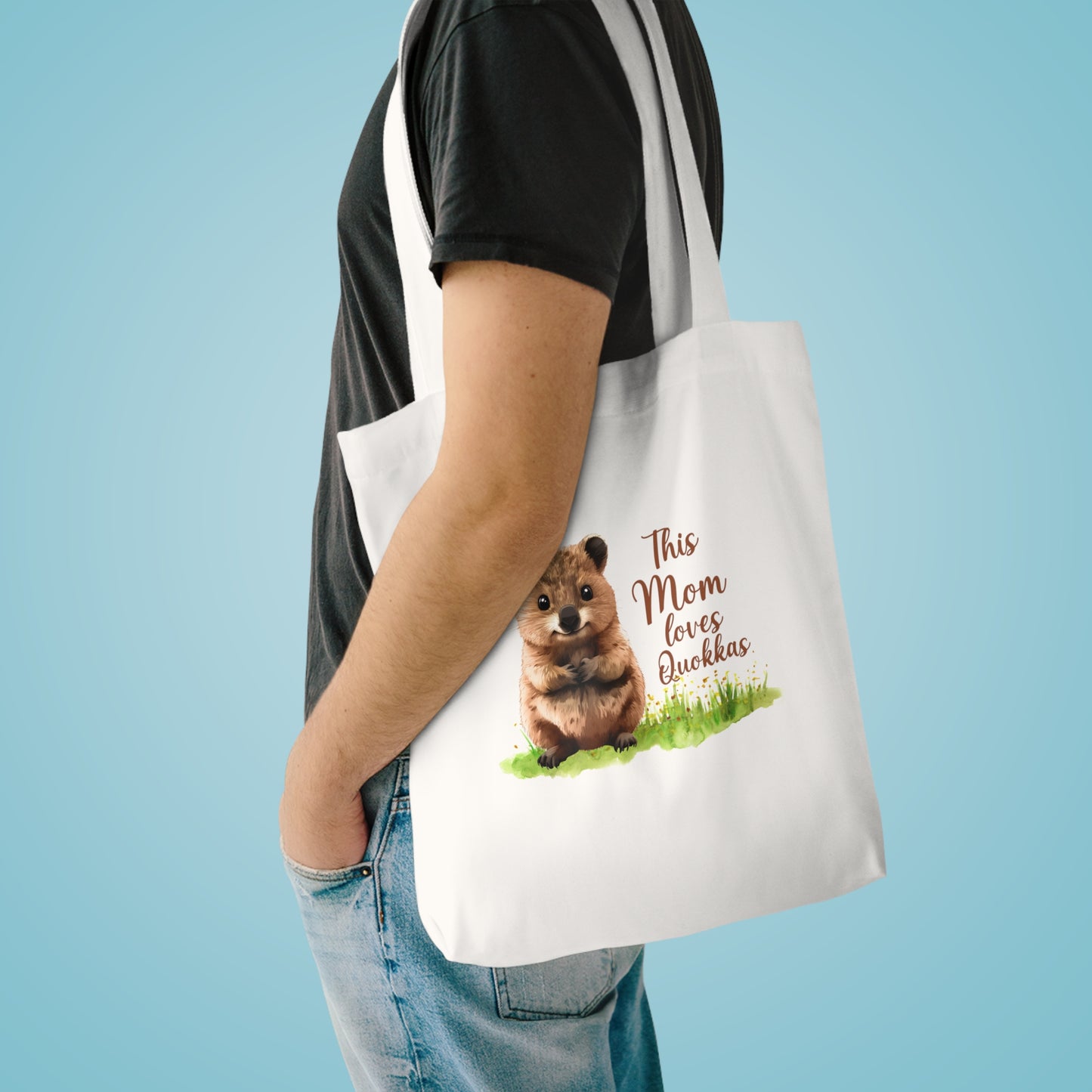 Tote Bag — "This Mom Loves Quokkas" Cute Quokka Mom Tote, Animal Lover Gift