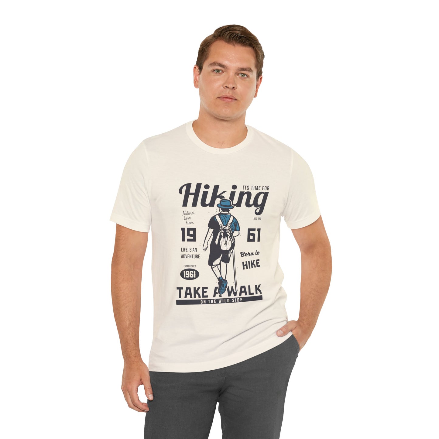 Hiking Tee — 'Take a Walk' Vintage Hiker Graphic T-Shirt