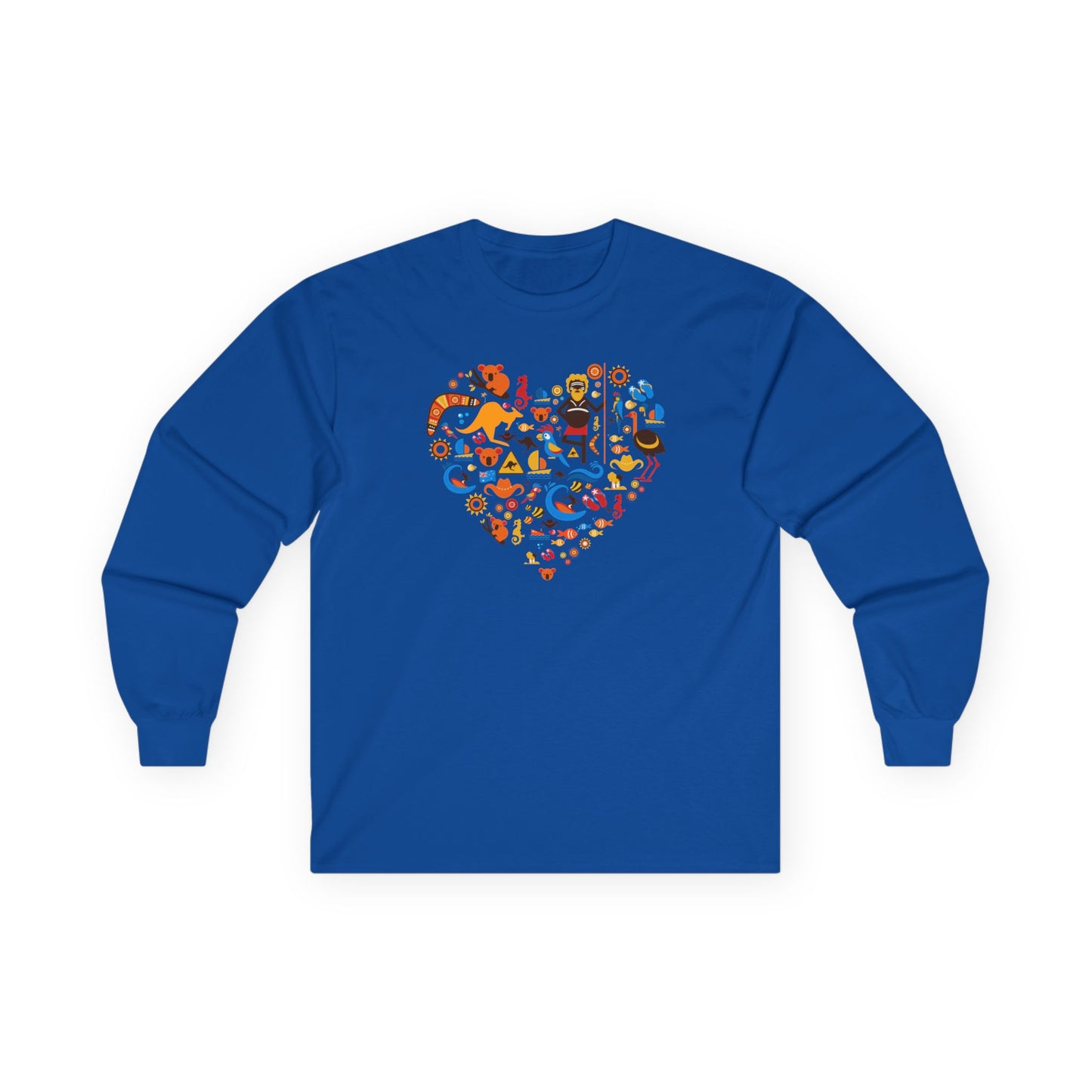 Summer Surf Heart Long Sleeve Tee — "Enjoy the Summer" Surf Graphic