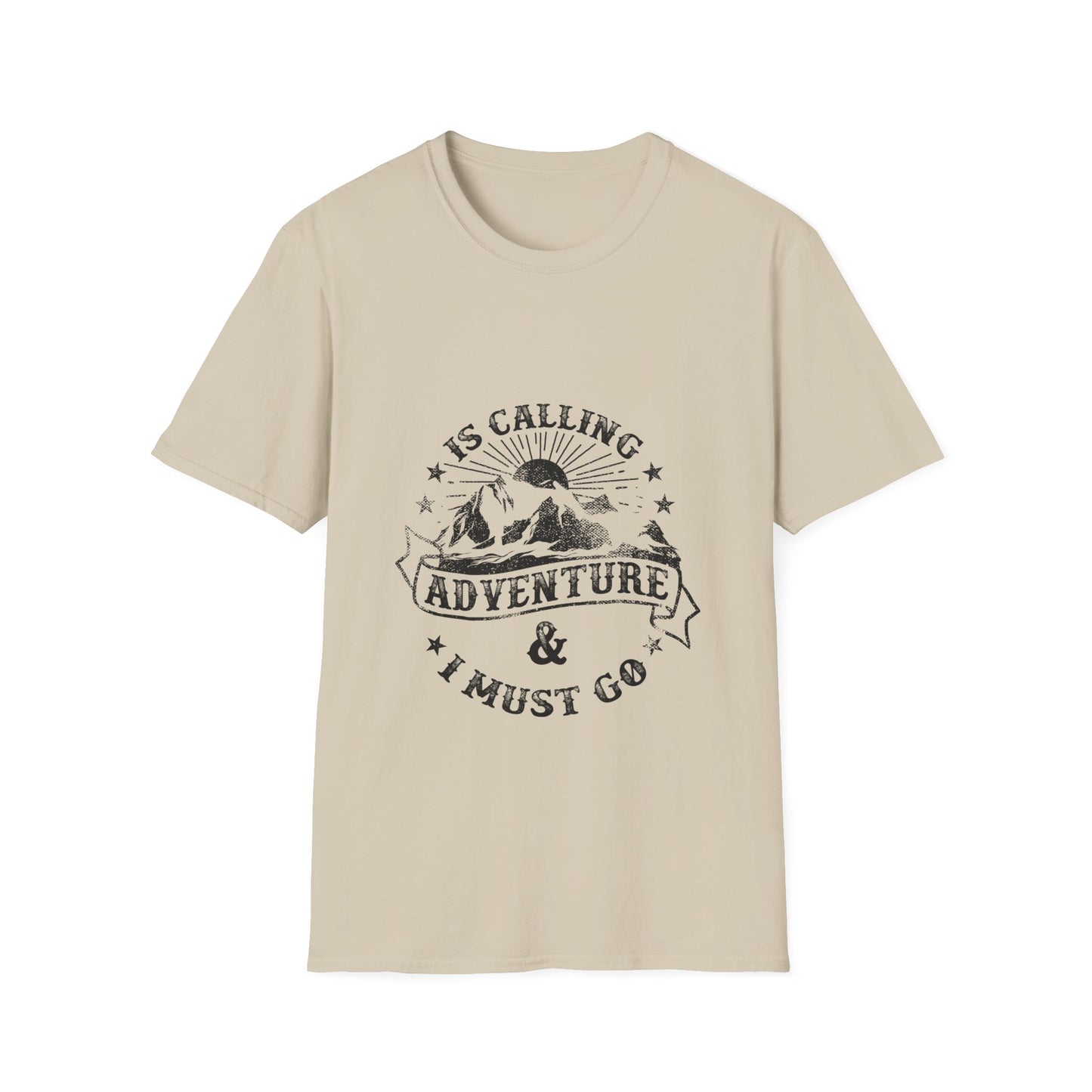 Adventure Is Calling Unisex Softstyle T-Shirt - Outdoor Enthusiast Tee