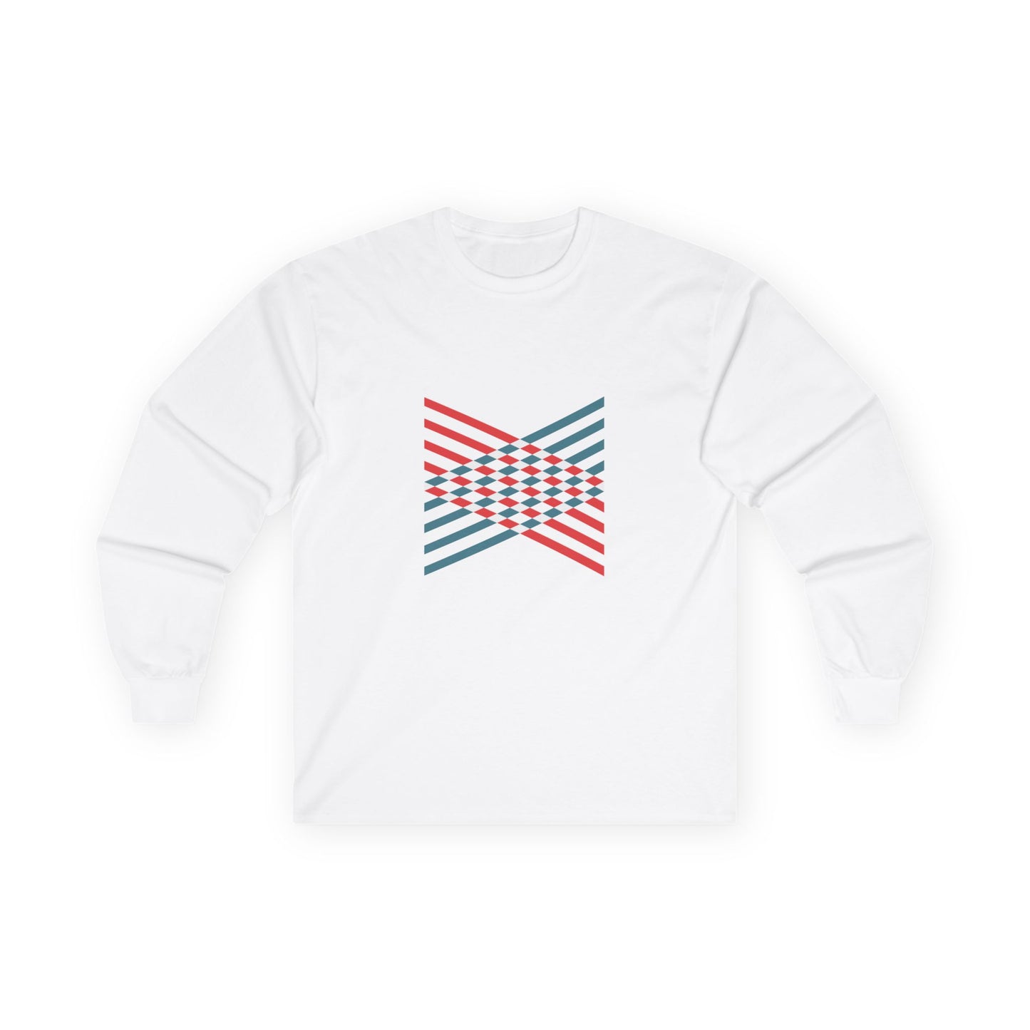 Stylish Unisex Long Sleeve Tee with Geometric Design