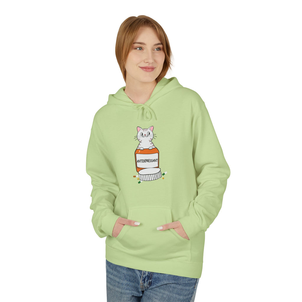 Cute Bunny in Medicine Bottle Hoodie — 'Anti Hiss' Graphic Pullover