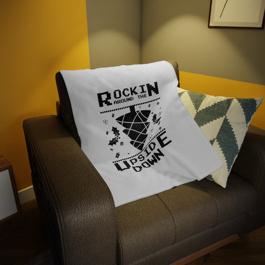 Plush Fleece Blanket — “Rockin’ Around the Upside Down” Stranger Things Holiday Throw