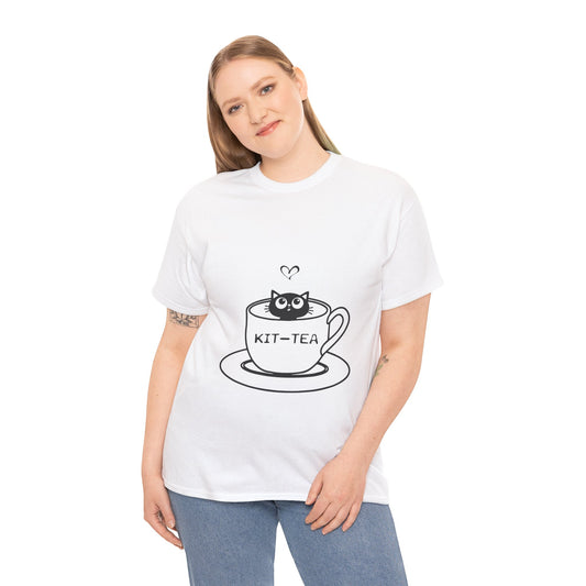 Kit-Tea Cat Tee — Cute Cat in a Teacup Graphic T-Shirt