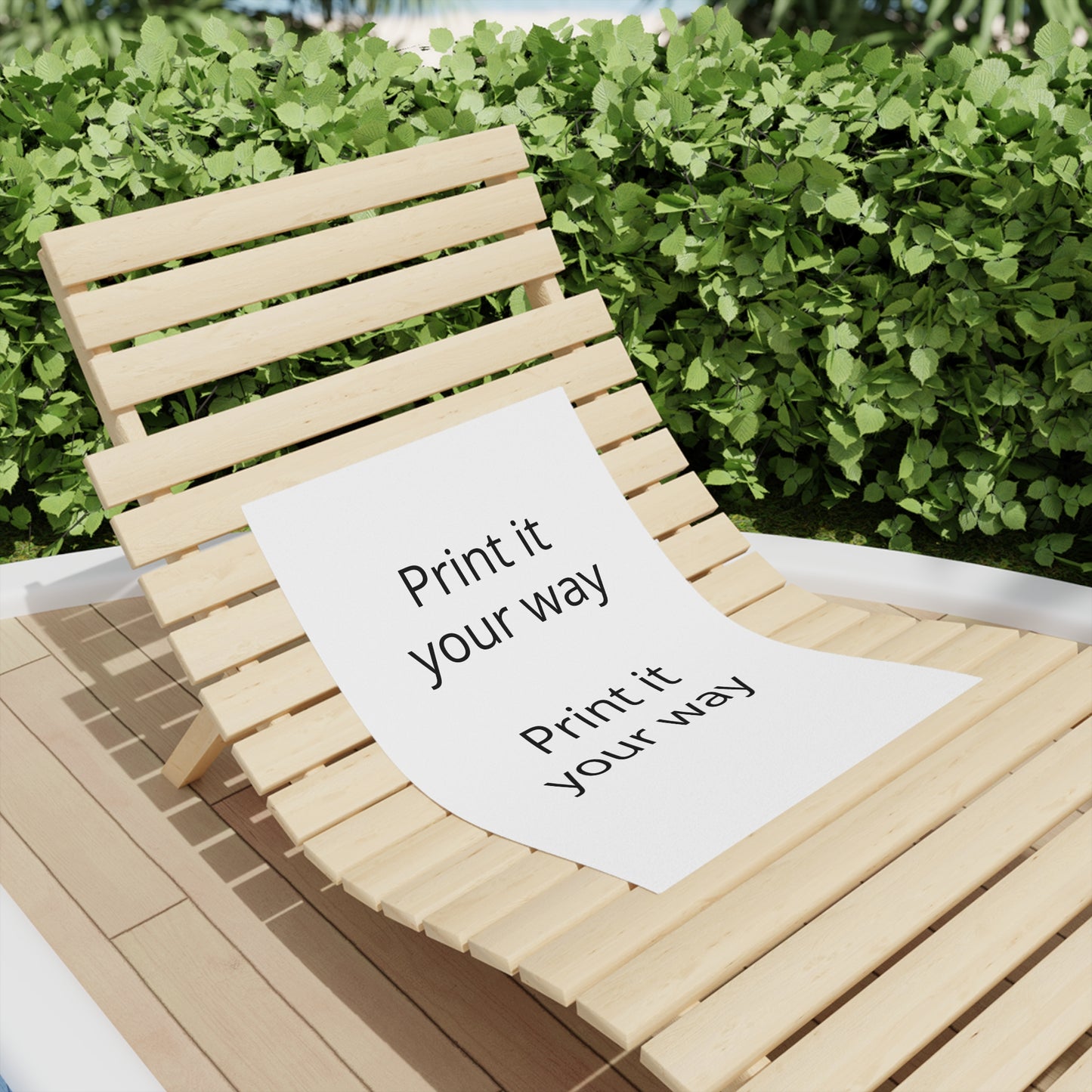 Customizable 'Print It Your Way' Beach Towel — Personalized Lightweight Beach & Pool Towel