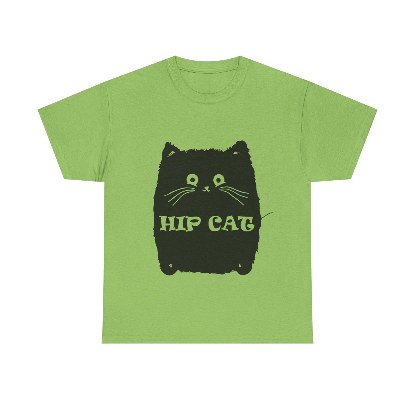 Funny Hip Cat Unisex Heavy Cotton Tee