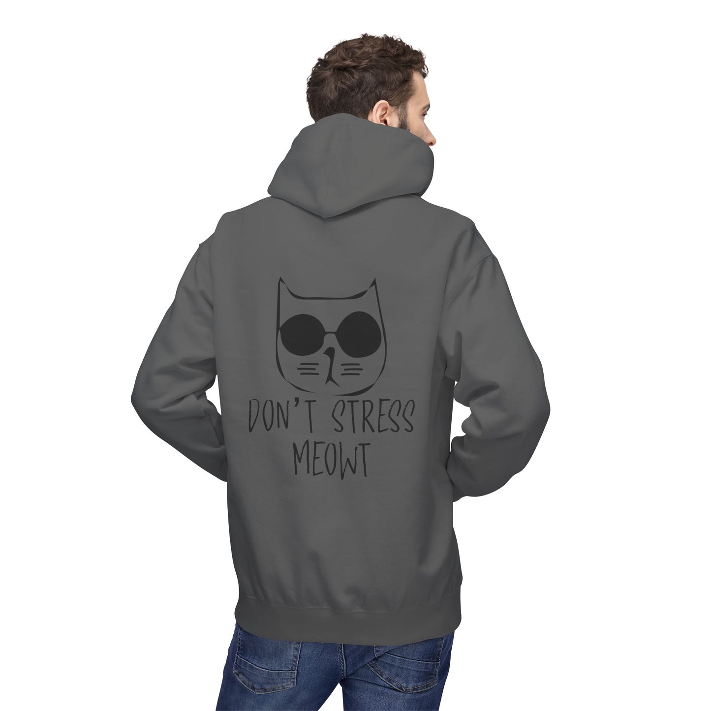 Cool Cat Vibes Hoodie - Cozy Fleece Pullover