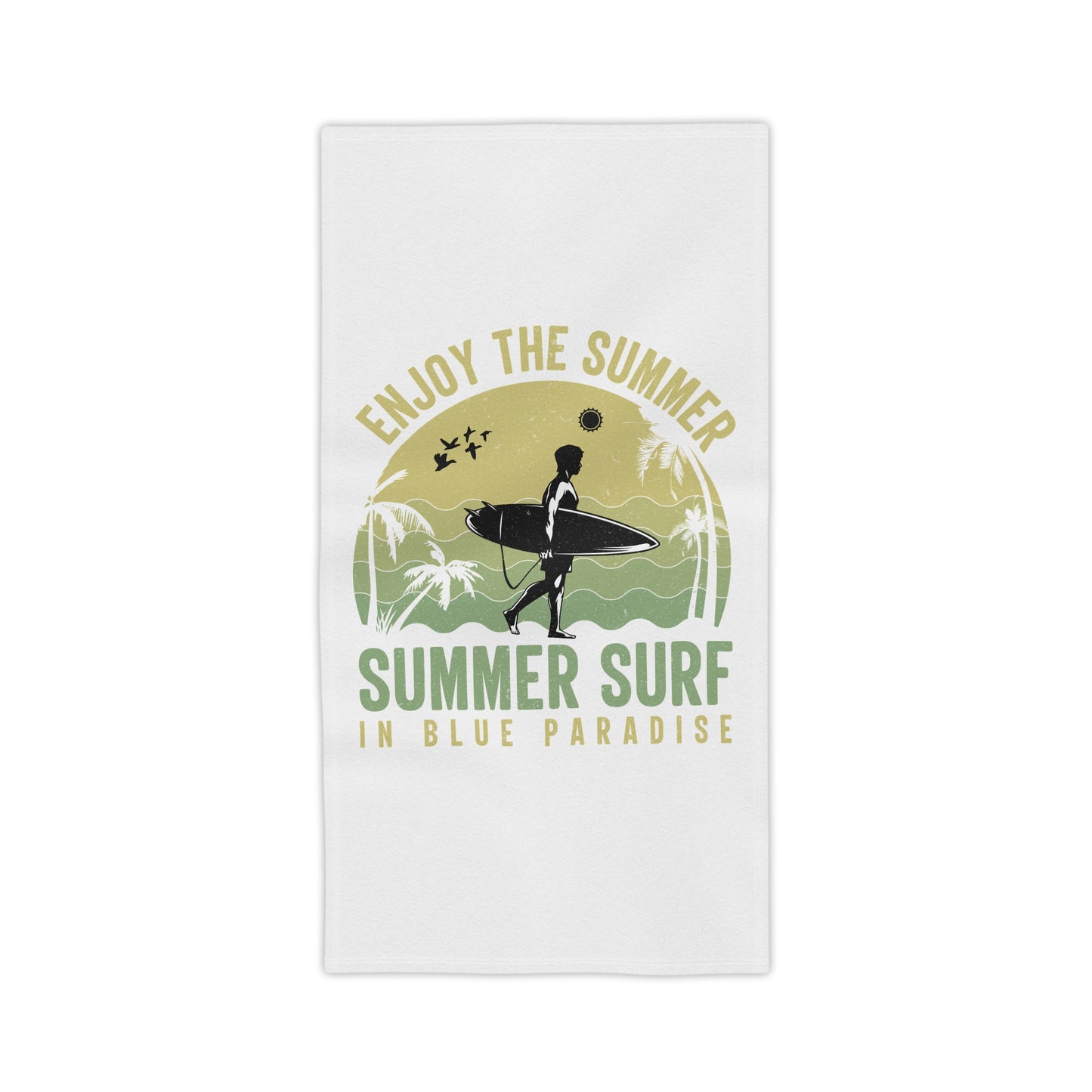 Surf Beach Towel - "Enjoy the Summer" Retro Surf Design