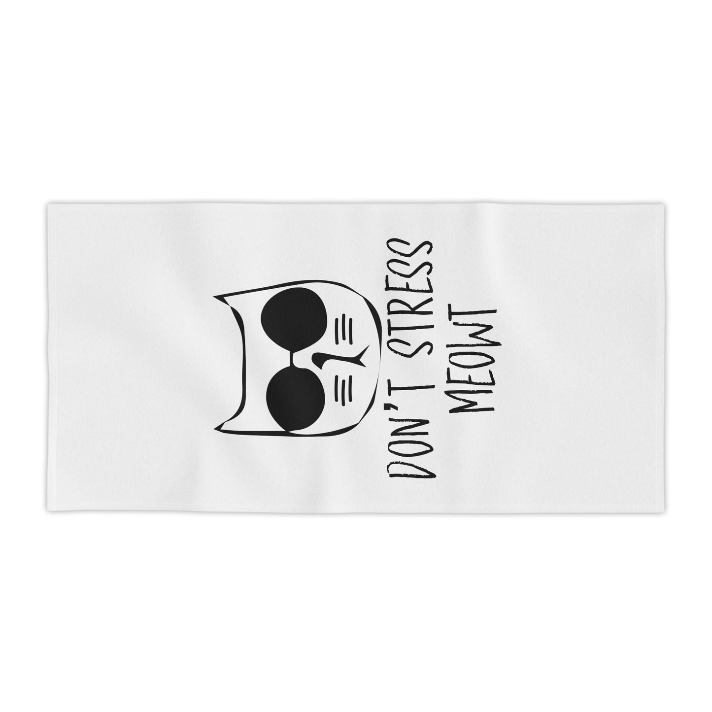 Don't Stress Meowt Cat Beach Towel — Funny Sunglasses Kitty Summer Towel