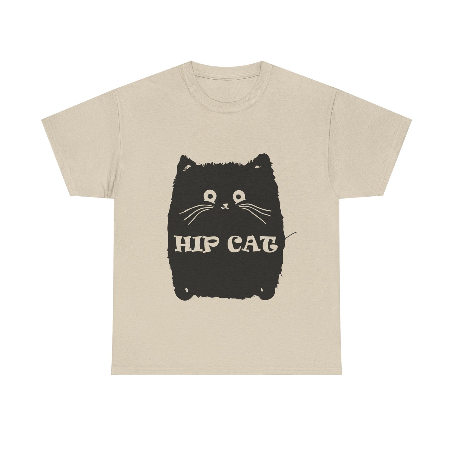 Funny Hip Cat Unisex Heavy Cotton Tee