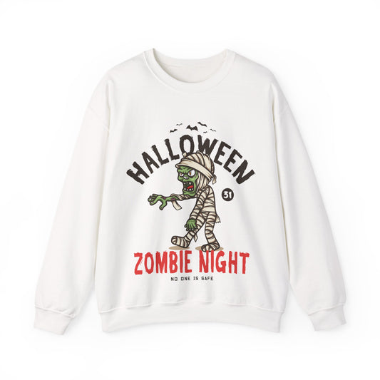 Zombie Night Halloween Sweatshirt - Unisex Halloween Clothing