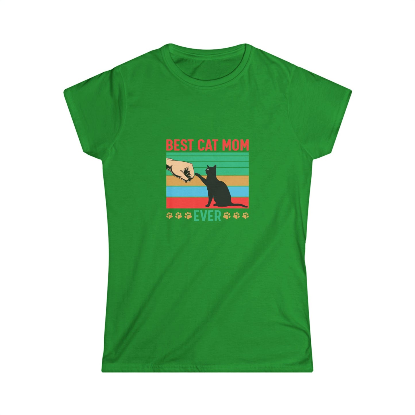 Best Cat Mom Ever T-Shirt — Retro Cat Mom Gift Tee