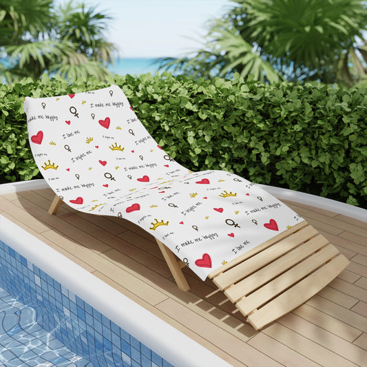 I Inspire Me Heart & Crown Beach Towel