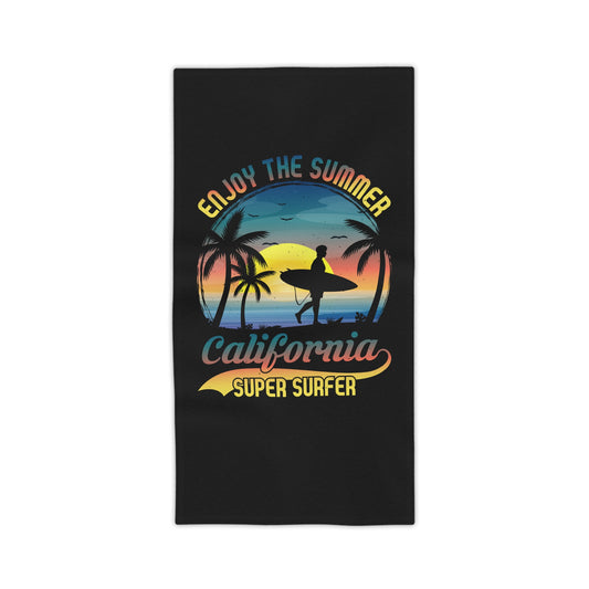 California Super Surfer Beach Towel — Enjoy the Summer Surf Design