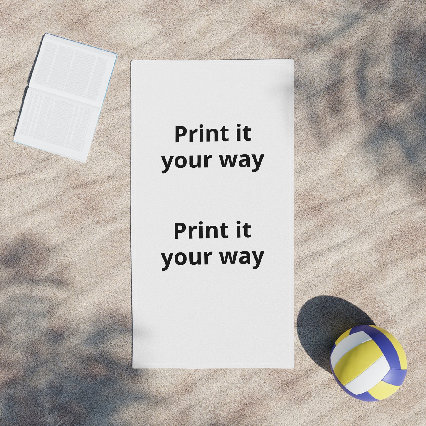 Customizable 'Print It Your Way' Beach Towel — Personalized Lightweight Beach & Pool Towel