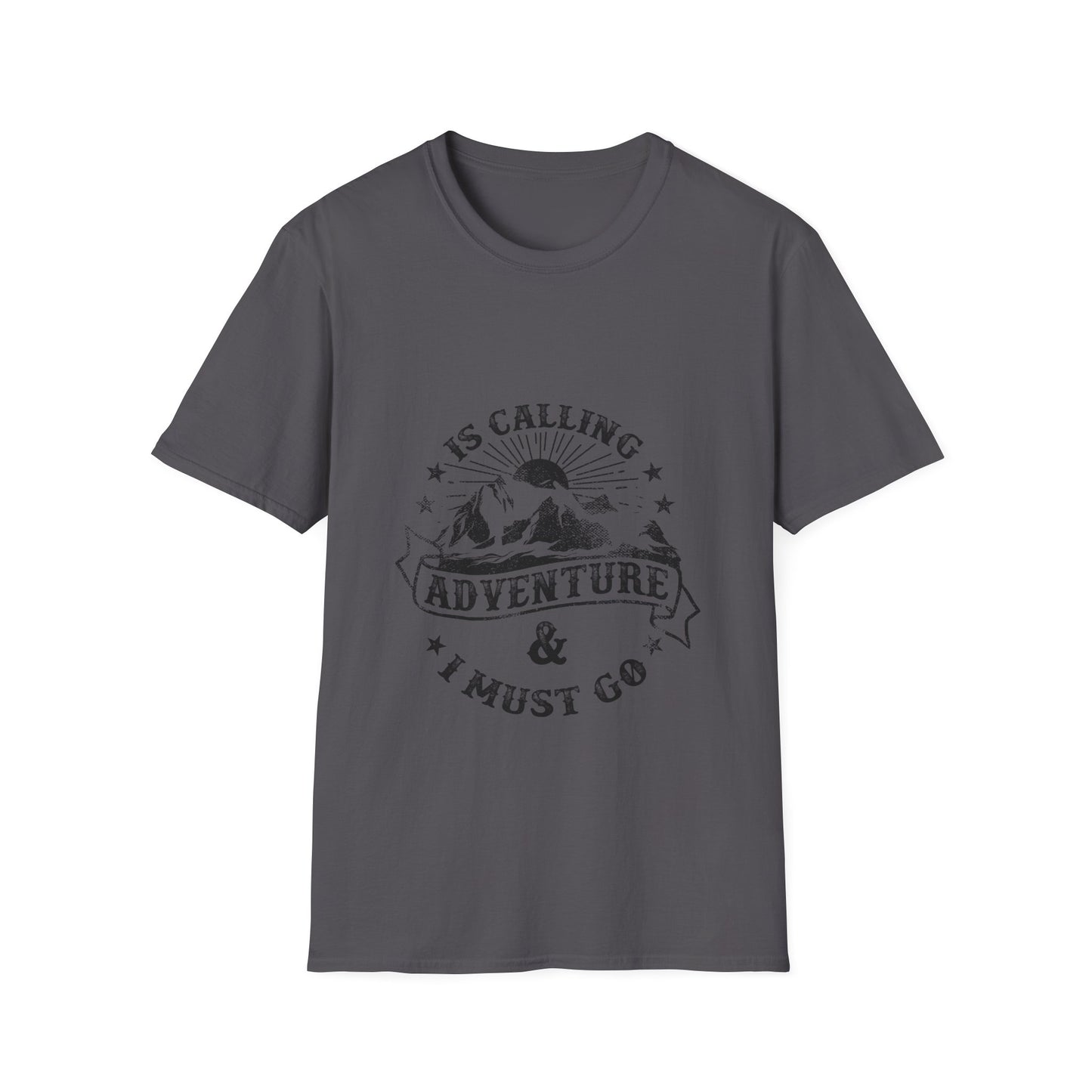 Adventure Is Calling Unisex Softstyle T-Shirt - Outdoor Enthusiast Tee