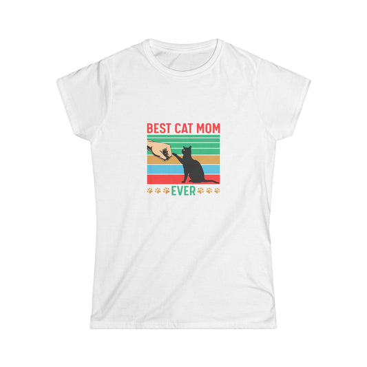 Best Cat Mom Ever T-Shirt — Retro Cat Mom Gift Tee