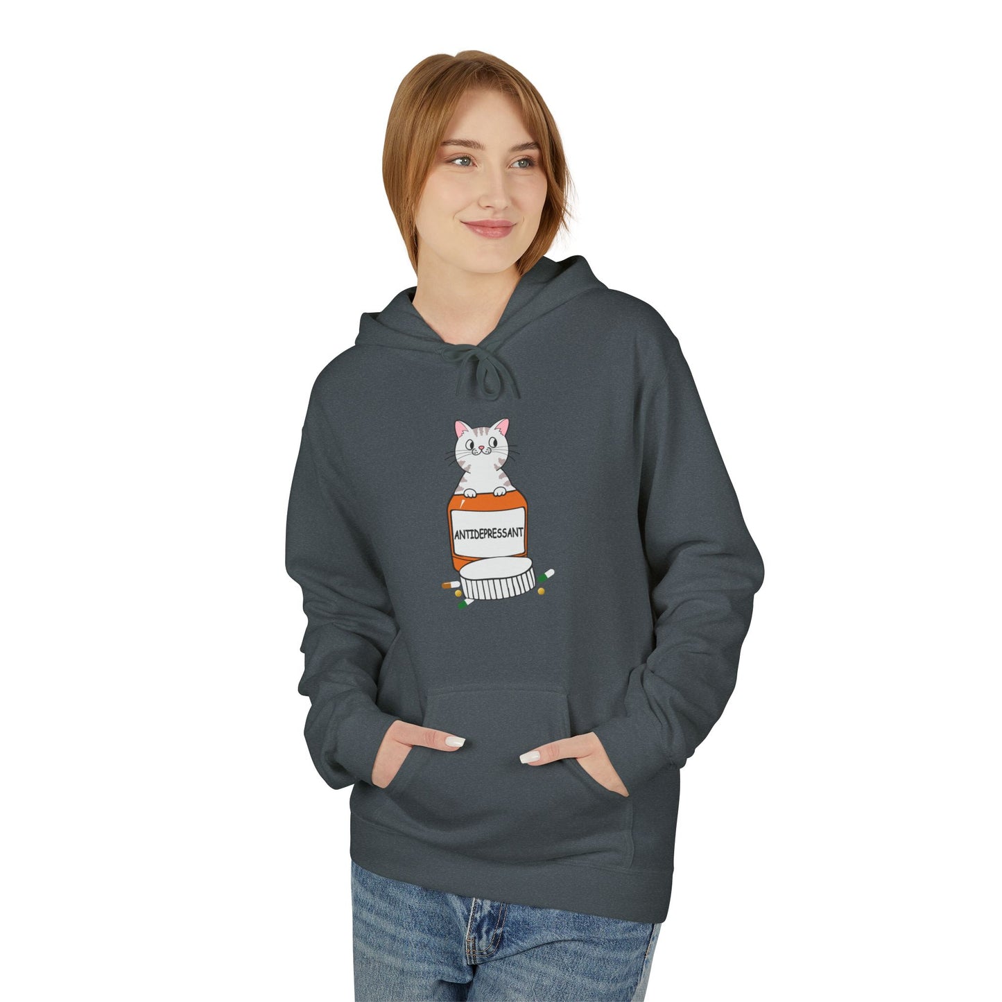 Cute Bunny in Medicine Bottle Hoodie — 'Anti Hiss' Graphic Pullover