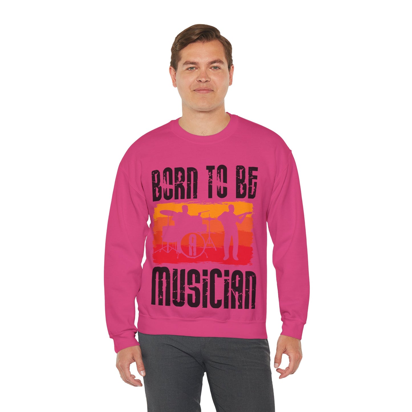 Musician Sweatshirt - "Born To Be Musician" Vintage Band Crewneck