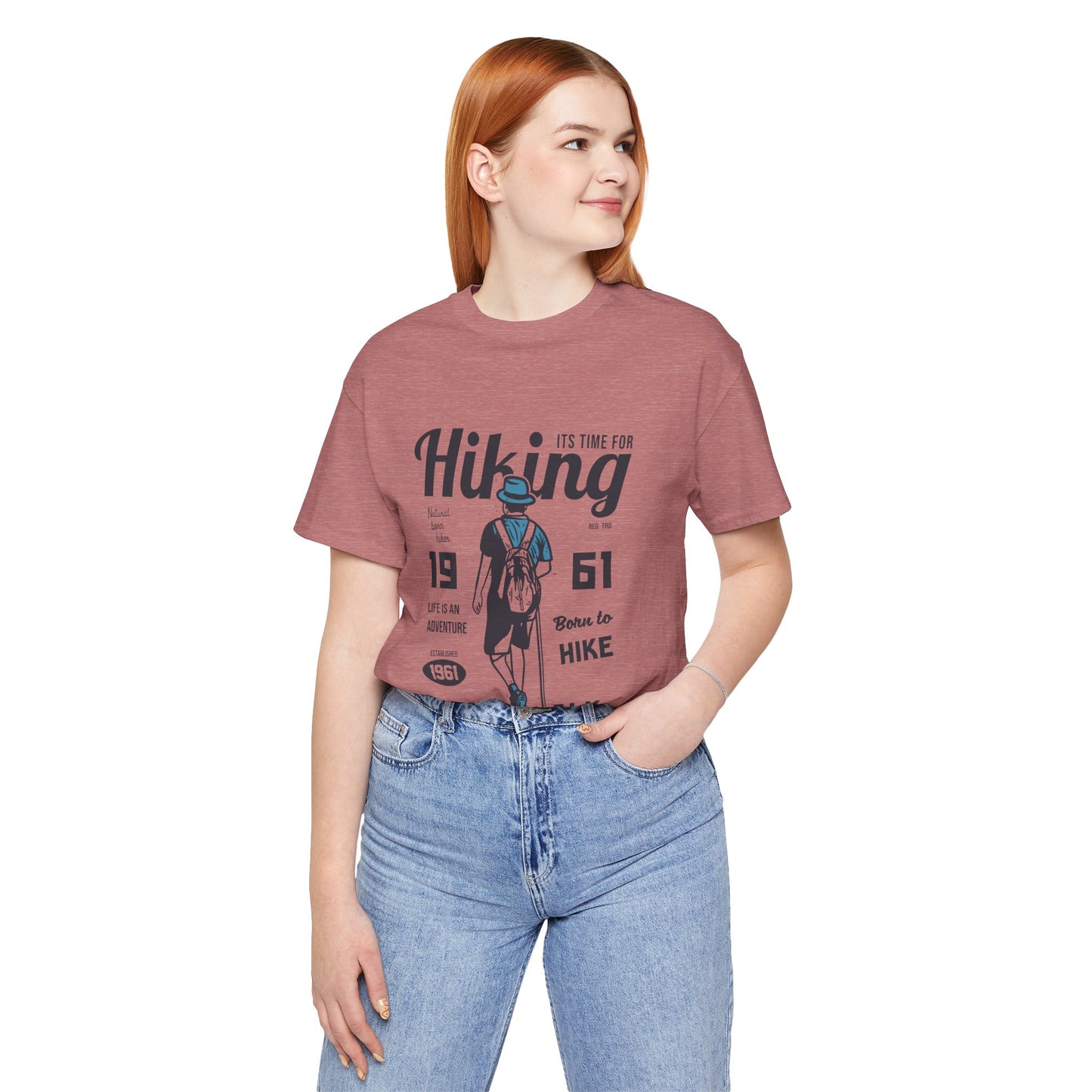 Hiking Tee — 'Take a Walk' Vintage Hiker Graphic T-Shirt