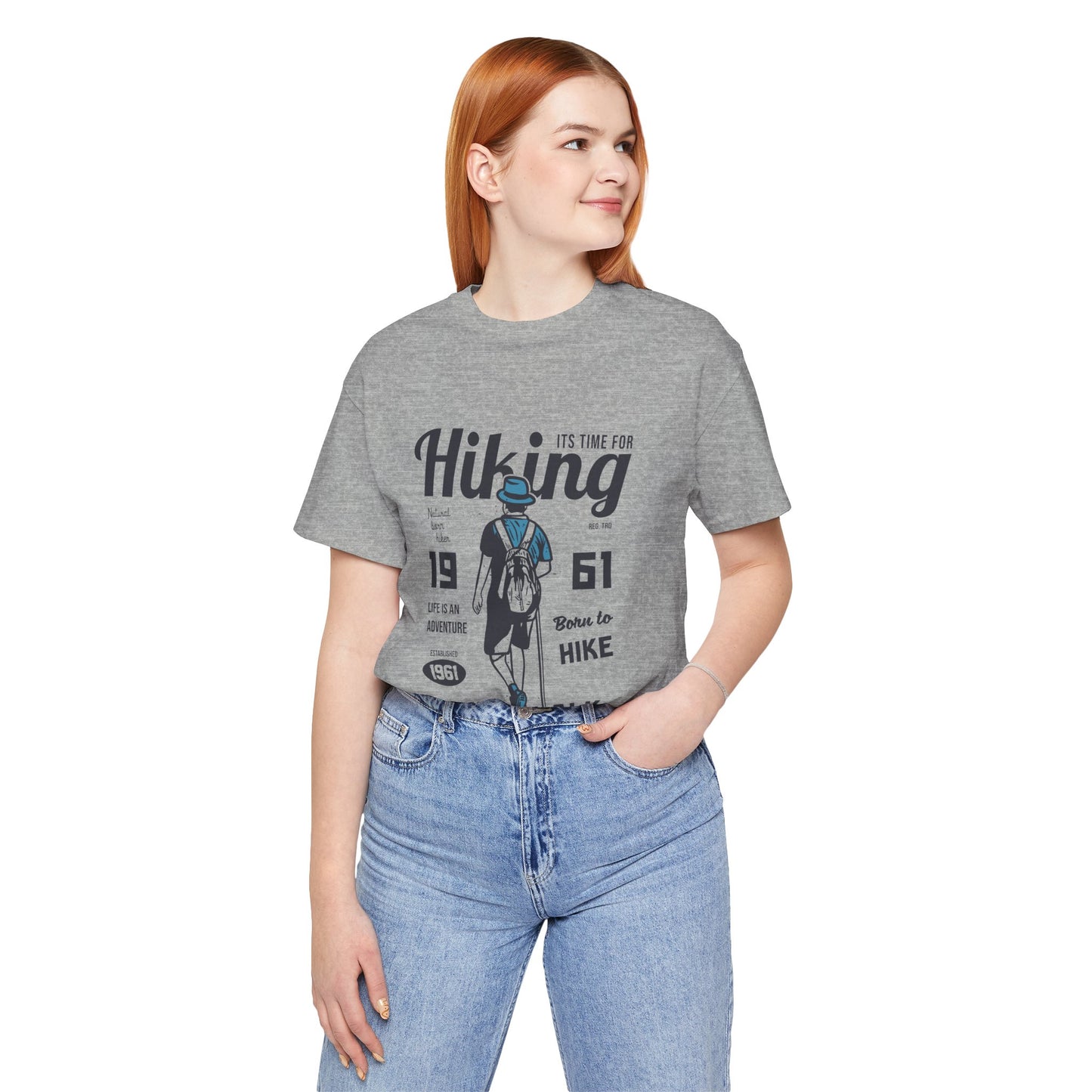 Hiking Tee — 'Take a Walk' Vintage Hiker Graphic T-Shirt