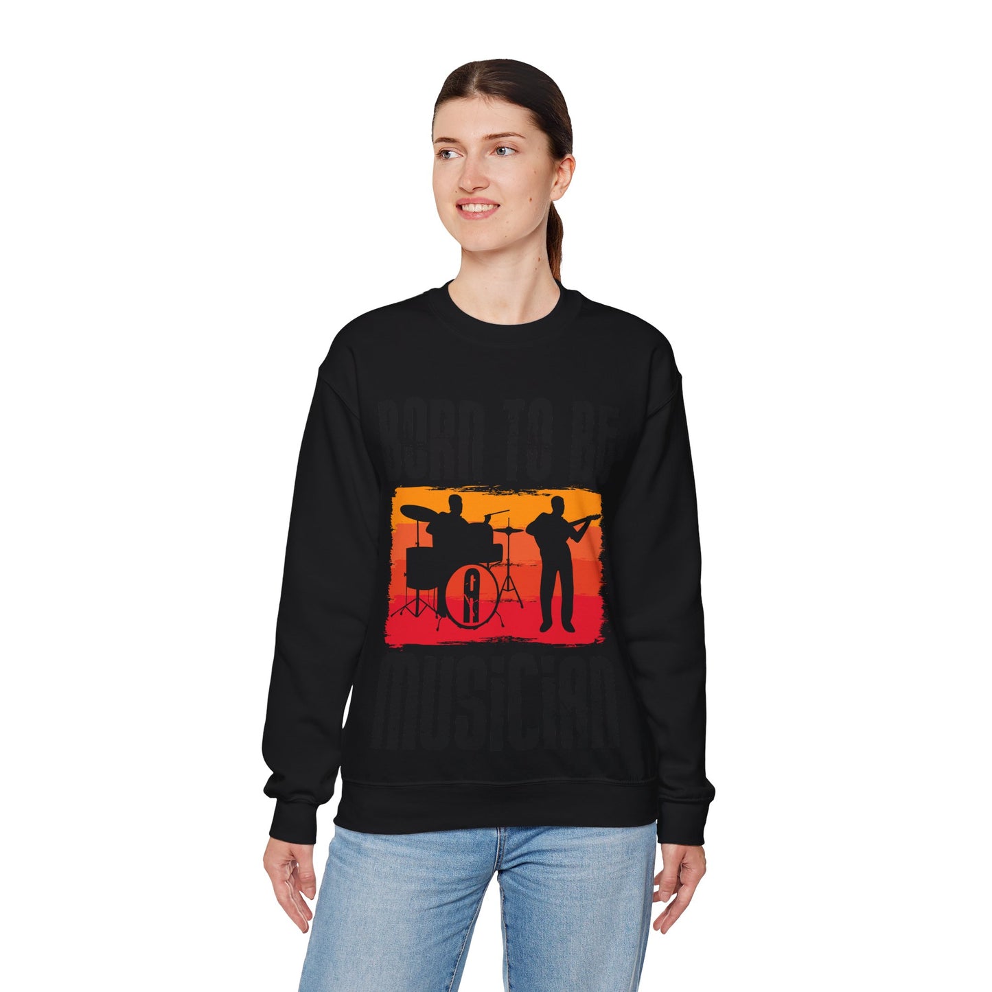 Musician Sweatshirt - "Born To Be Musician" Vintage Band Crewneck
