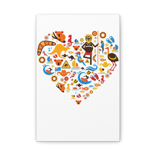 Heart Art Canvas Print - Australian Landscape Decor